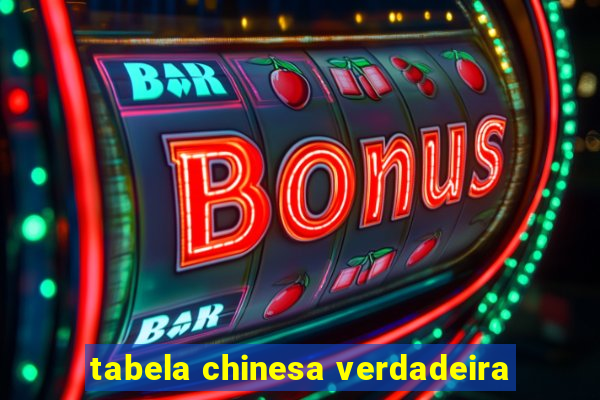 tabela chinesa verdadeira